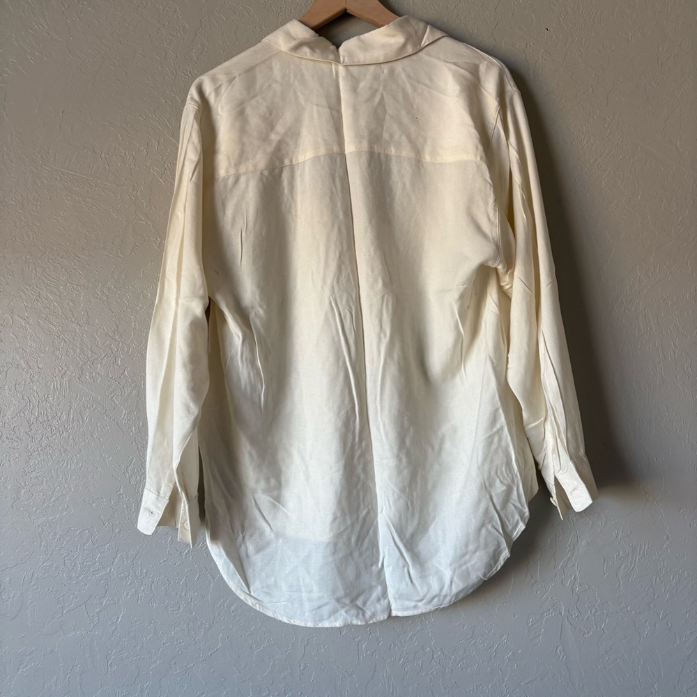 Vintage 90s S.G.D.N. Embroidered Rayon Blouse | Made in India | Floral Lace M - Picture 5 of 12